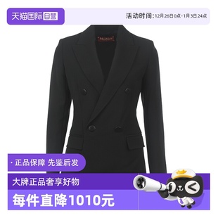 外套 MaxMara女士纯色收腰双排扣通勤休闲气质绵羊毛西装 自营