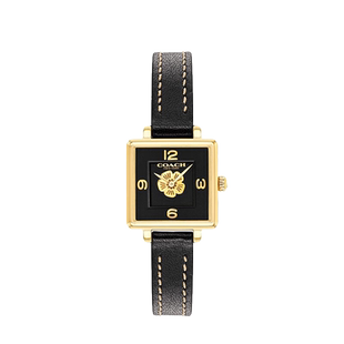 【自营】COACH/蔻驰CASS系列经典茶玫瑰表盘石英女腕表小方糖礼物
