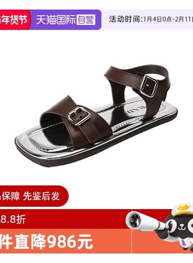 【自营】Prada/普拉达男士皮革平底凉鞋 2X3071 3LJ9 F G001透气