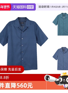 【自营】杰尼亚 ZEGNA 男士休闲短袖衬衫 UBX06A5 SCP3工装开衫