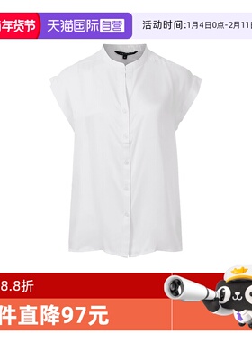 【自营】阿玛尼 EXCHANGE 女士宽松V领落肩无袖衬衫 3RYC42 YN2LZ