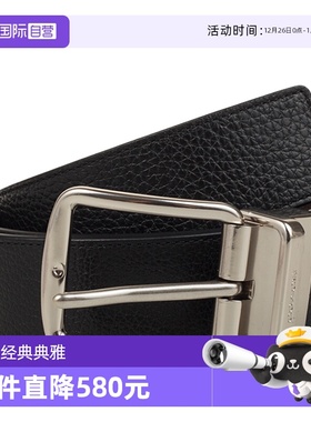 【自营】COACH 宽版男士时尚简约腰带F64840蔻驰牛皮休闲头层