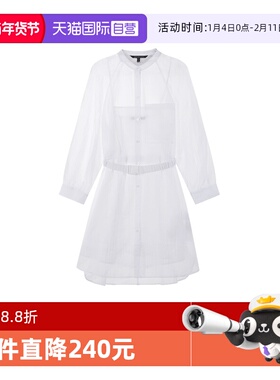 【自营】阿玛尼 EXCHANGE 女士中长款长袖衬衫连衣裙3RYA13 YN3KZ