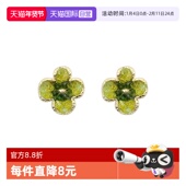小众气质百搭耳环 beauty绿色山茶花水晶耳钉女时尚 自营 daisy