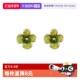 小众气质百搭耳环 beauty绿色山茶花水晶耳钉女时尚 自营 daisy