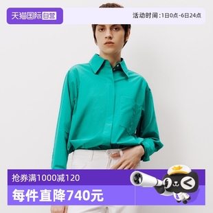 女 自营 衬衫 纯棉翻领简约百搭中长款 Polo Marc 商场同款