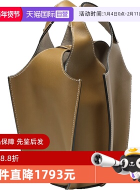 【自营】中古99新未使用汤丽柏琦 TB女包 手提包灯罩包 89615棕色