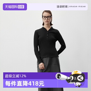 Polo Polo衫 自营 女 显瘦针织长袖 Marc V领修身 商场同款