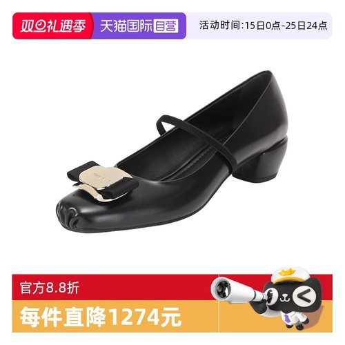 菲拉格慕女士高跟鞋单鞋