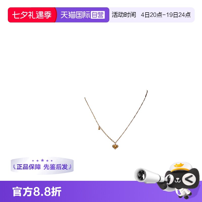 【自营】中古95新日本进口商品24k爱心造型项链24k黄金46cm