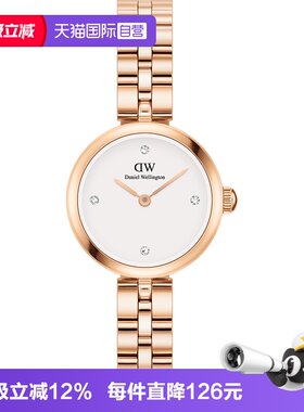 【自营】DW女表小金表ELAN系列手表链条腕表女士玫瑰金色石英表