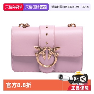 【自营】PINKO女士小号牛皮燕子包单肩斜挎包链条包女包小包包包