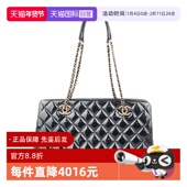 自营 中古9新香奈儿CC EYELETS SHOPPING TOTE漆皮小号单肩包