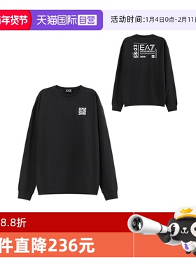 【自营】EA7阿玛尼 男士棉质圆领长袖卫衣运动衫 3RUM14 PJNWZ