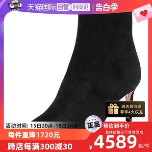 Ferragamo菲拉格慕 女士绒面革尖头细跟高跟短靴 自营 0753960