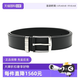 牛皮革商务休闲百搭针扣式 博柏利男士 BURBERRY 腰带皮带 自营