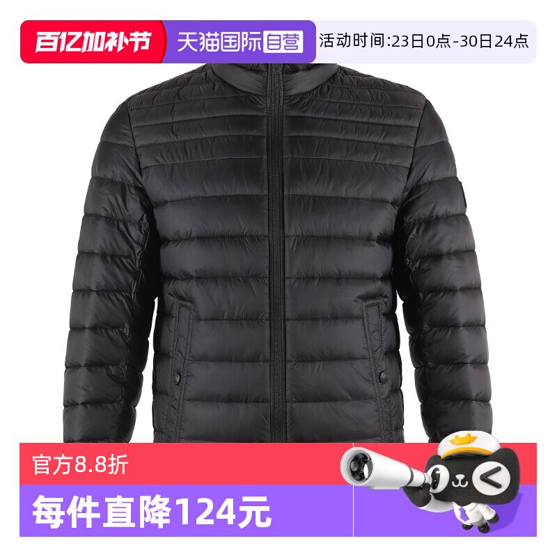 【自营】Hugo Boss立领拉链纯色长袖棉服夹克外套男款黑色/深蓝色