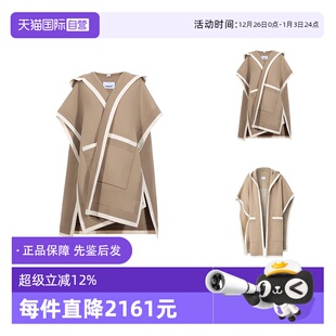 巴宝莉BURBERRY 博柏利 女款 绵羊毛 90cm连帽披肩 混纺88 自营