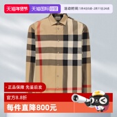 自营 开衫 BURBERRY 衬衫 格纹棉质翻领长袖 博柏利男款 经典 上衣