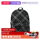 BURBERRY 自营 博柏利SS25战马刺绣格纹大号双肩包旅行出游