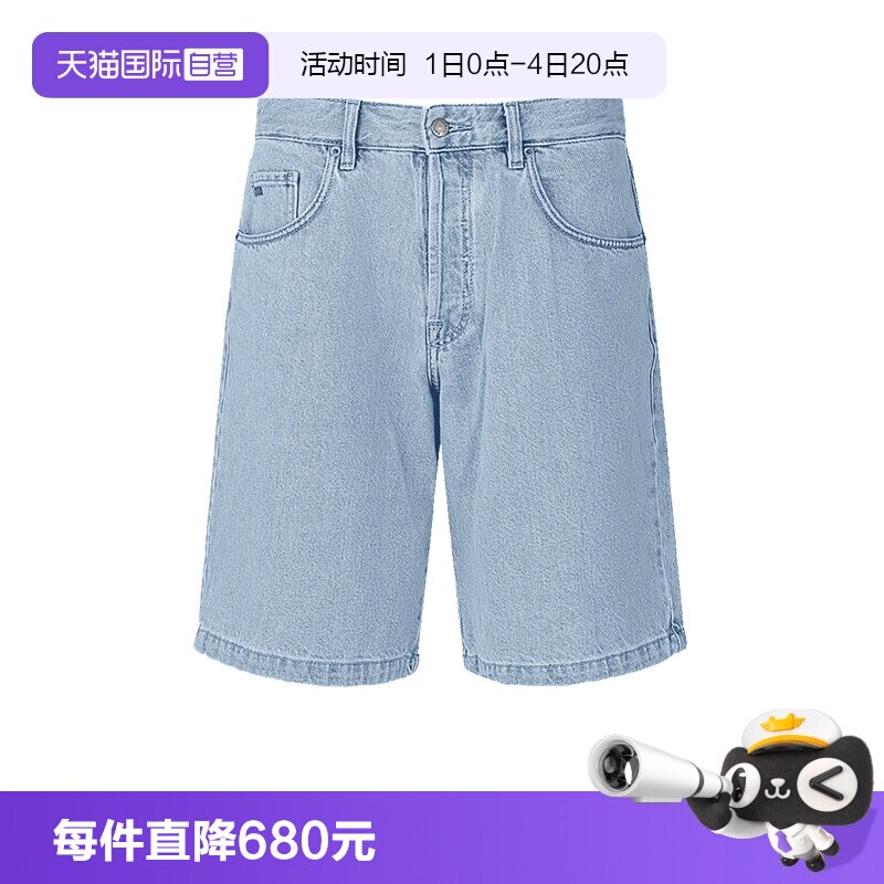 【自营】EA阿玛尼男士棉质复古牛仔裤短裤五分裤EM001723 AF13269