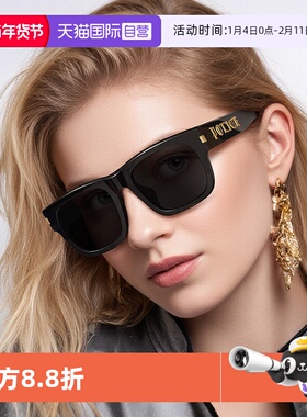 【自营】POLICE复古2025新款墨镜男高级感开车太阳镜SPLT38K方形