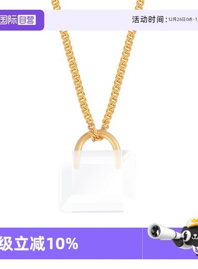 白水晶锁S925银项链女小众设计