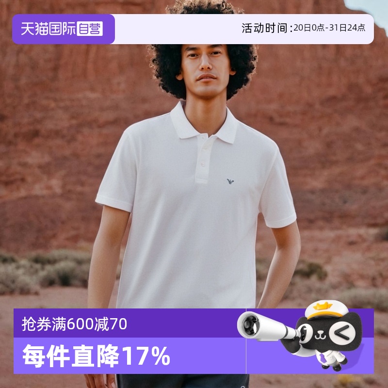 EA阿玛尼小鹰标胶印短袖POLO衫