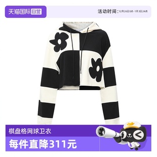 Bari Petit 设计师合作款 棋盘格高腰针织卫衣 百搭 休闲 自营