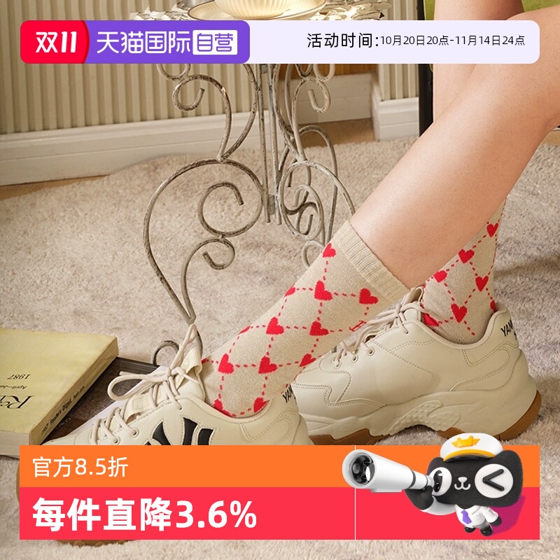 【自营】MLB男女运动厚底老爹鞋情侣复古时尚休闲经典小白鞋SHBWS