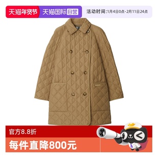 【自营】BURBERRY/博柏利女款棉服菱格纹冬装外套新年礼物送女友