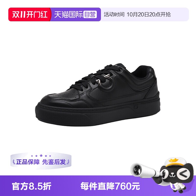 【自营】FERRAGAMO/菲拉格慕男士FW26马衔饰扣系带牛皮革休闲鞋