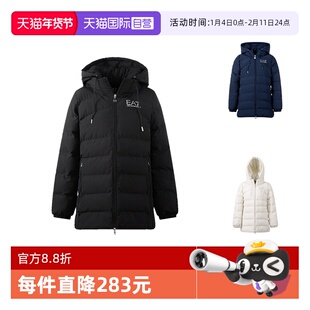 【自营】阿玛尼 EA7 女士宽松版中长款连帽棉服外套 6LTK09 TN5VZ