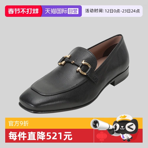 [Самоуправляемые] FERRAGAMO/Ferragamo мужские кожаные мокасины с конской пряжкой 0745419