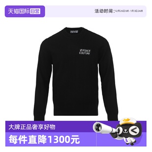 Couture范思哲徽标男士 Jeans Versace 圆领套头针织衫 自营