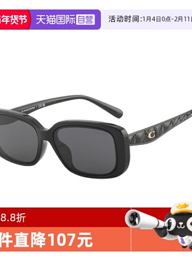 【自营】COACH蔻驰墨镜女新款板材窄框显脸小太阳眼镜女 OHC8444D