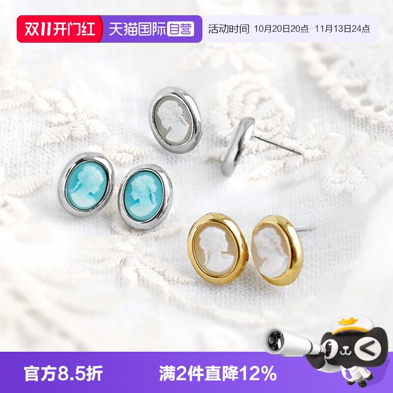 OSEWAYA复古浮雕画框耳钉