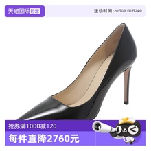 【自营】中古全新未使用普拉达 女士漆牛皮尖头细跟高跟鞋皮鞋