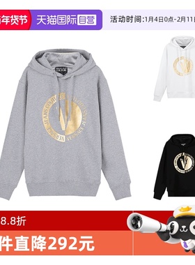 【自营】VJC范思哲 春秋款男士棉质连帽长袖运动衫74GAIT10 CF01T