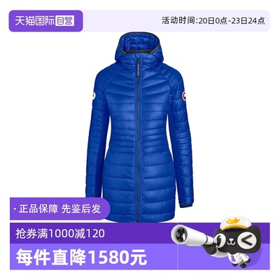 CanadaGoose蓝色连帽羽绒服