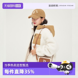 女包仿羊羔绒毛绒斜挎单肩相机包新款 MLB明星同款 CRS07 自营