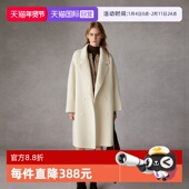优雅毛呢外套 新款 自营 ELLE绵羊毛羊驼毛双面呢大衣女2024冬季