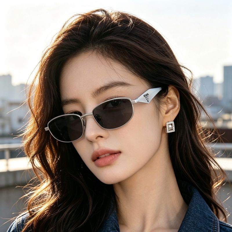 【自营】PRADA普拉达墨镜女士老钱风时尚潮流眼镜复古太阳镜D51S
