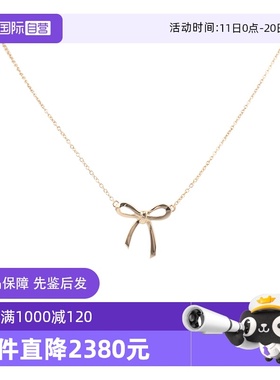 【自营】中古95新TIFFANY(蒂芙尼)蝴蝶结项链小号750黄金41cm笑脸