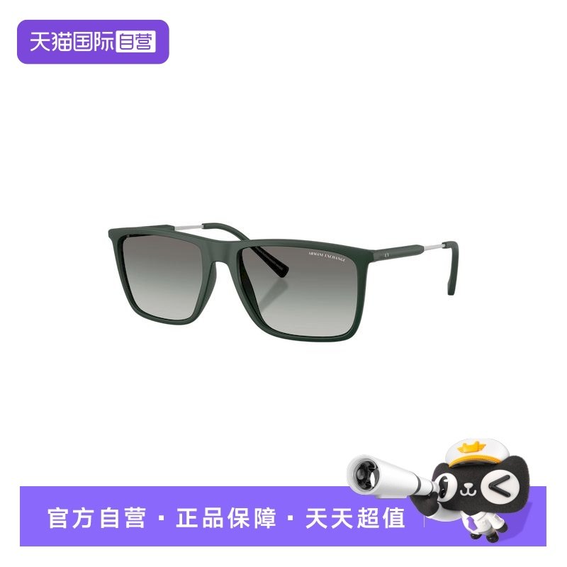 【自营】Armani Exchange阿玛尼太阳镜男款渐墨镜方形眼镜0AX4160