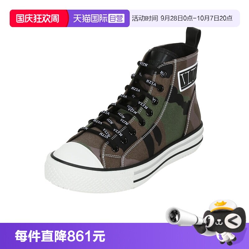 华伦天奴男士板鞋运动鞋帆布鞋