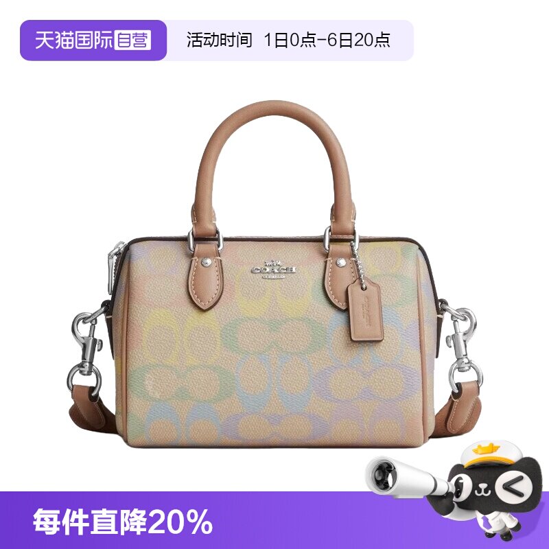 【自营】COACH/蔻驰波士顿包轻奢老花手提单肩包枕头包手提包图片