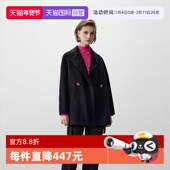自营 商场同款 Marc Polo 100%绵羊毛平驳领中长款 大衣女