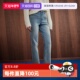 休闲九分直筒裤 子 高级感复古牛仔裤 女2025冬新款 自营 ELLE法式