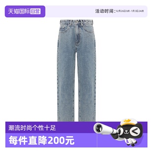 Bari Petit 原创 开口宽松直筒牛仔裤 简约休闲 浅色牛仔 自营